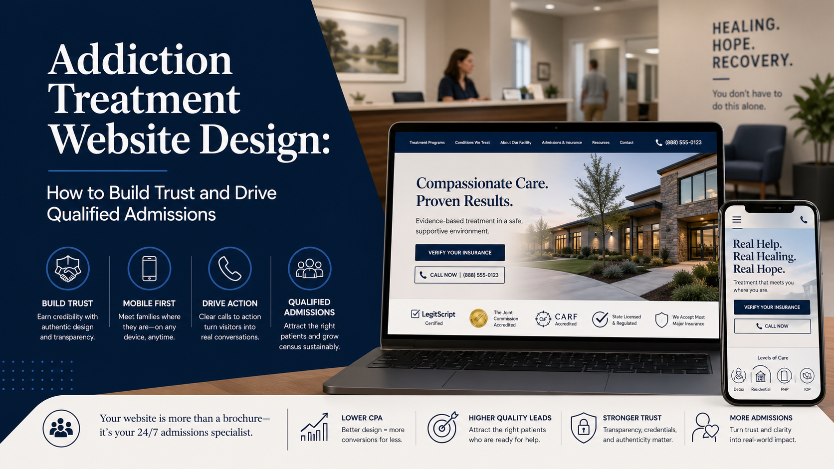 Addiction Treatment Website Design: How to Build Trust and Drive Qualified Admissions